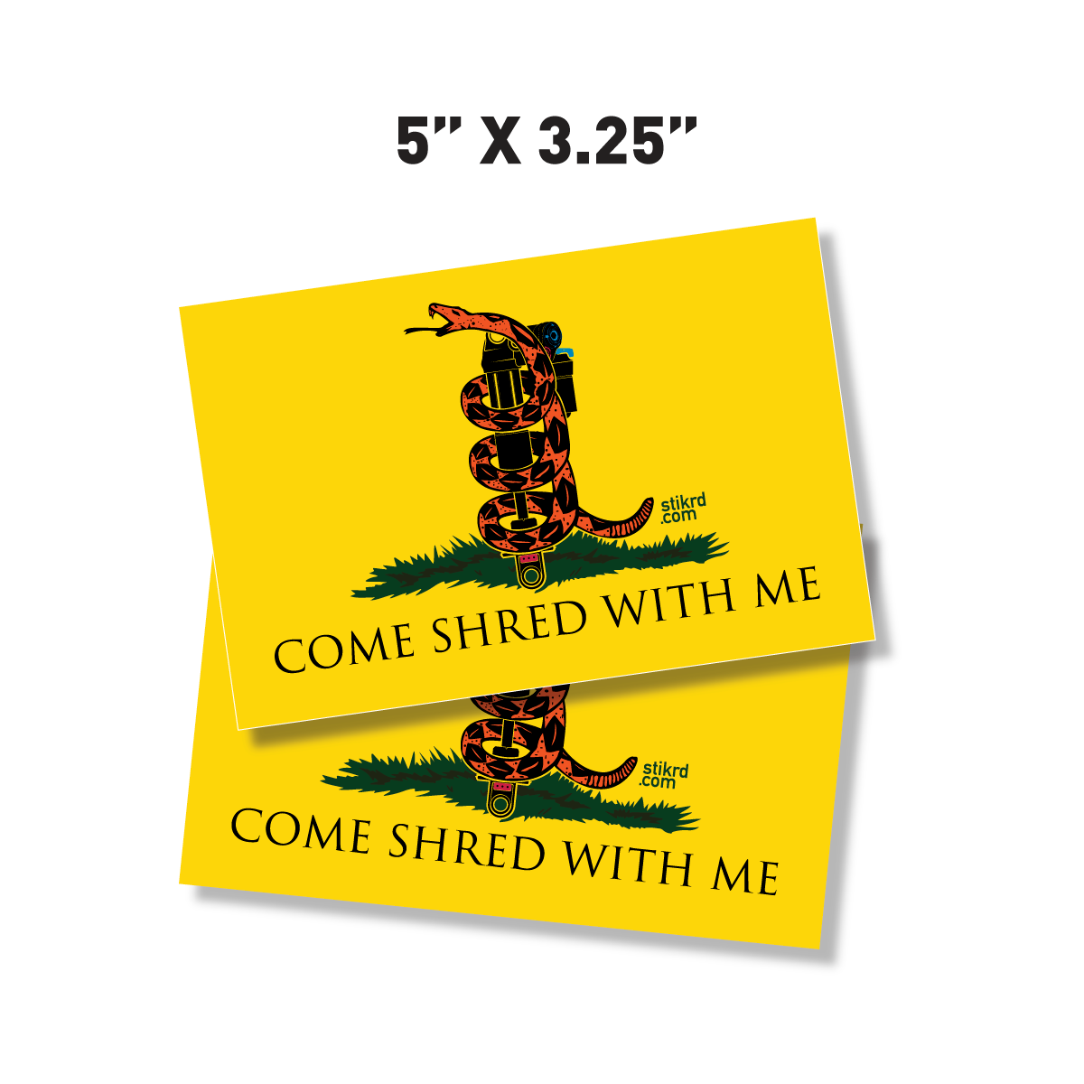 COME SHRED WITH ME. GASDEN FLAG DECALS